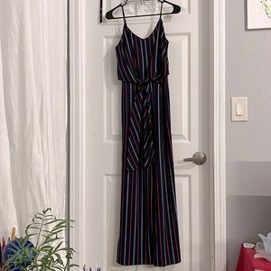 Red white and blue monteau jumpsuit